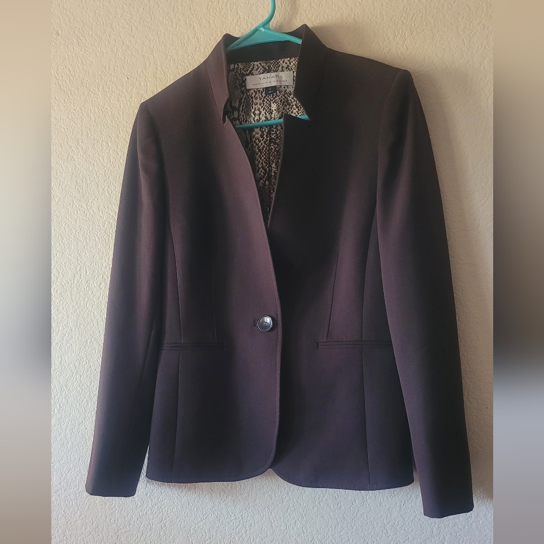 Tahari Brand Elegant Black Womens Blazer 35